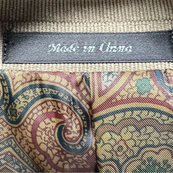 Lauren Ralph Lauren Corduroy Sport Blazer Jacket Mens 48R Tan Lined Stretch - Picture 9 of 12